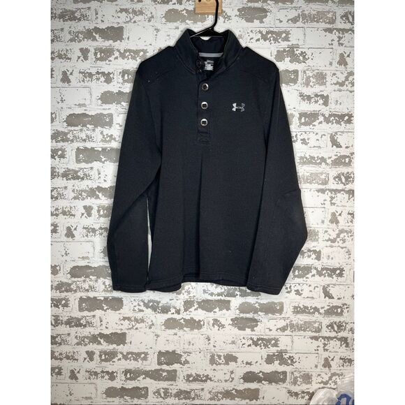 Under armour | mens black quart button up sweater as is - Picture 8 of 10